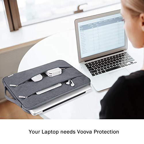 Voova 15 15.6 16 Inch Laptop Sleeve Case with Handle, Waterproof Computer Cover Bag with Pocket Compatible with MacBook Pro 15 16 M1 Pro/Max,15-16 Voova