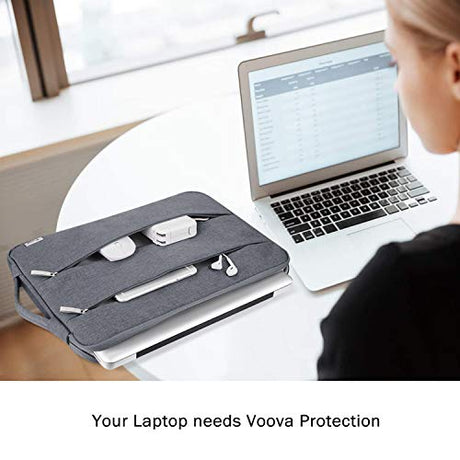 Voova 15 15.6 16 Inch Laptop Sleeve Case with Handle, Waterproof Computer Cover Bag with Pocket Compatible with MacBook Pro 15 16 M1 Pro/Max,15-16 Voova