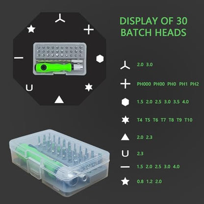 SOWINOS Mini Screwdriver Set, Small Screwdriver Set, 30 Precision Screwdrivers Bit Including Torx Triangle Heads and a Case, Repair Tools Kit for - WoodArtSupply