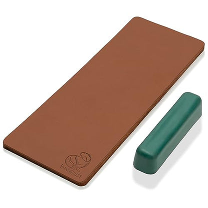 BeaverCraft Stropping Leather Strop for Knife Sharpening Strop LS2P1 - Knife Stropping Kit 3 x 8 IN - Knives Sharpener with Honing Strop Polishing - WoodArtSupply