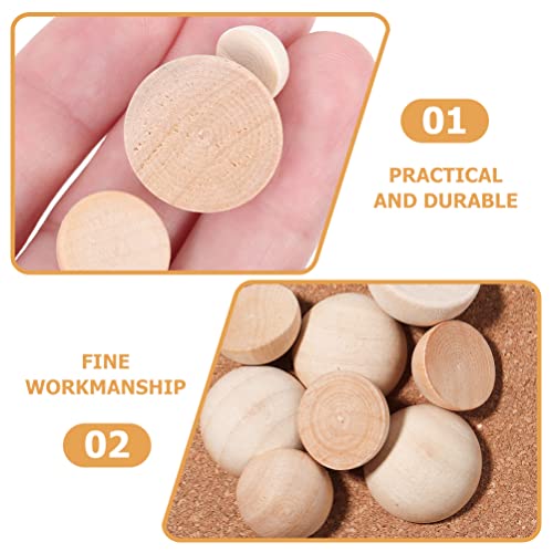 Operitacx 150pcs Half Round Wooden Ball Wood Mini Hemisphere Balls Unfinished Wood Beads Macrame Beads Mini Wood Split Wood Beads Wooden Jewelry Mini - WoodArtSupply