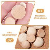 Operitacx 150pcs Half Round Wooden Ball Wood Mini Hemisphere Balls Unfinished Wood Beads Macrame Beads Mini Wood Split Wood Beads Wooden Jewelry Mini Operitacx
