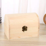 ARTIBETTER Unfinished Wooden Box Wooden Treasure Box Decorative Wooden Jewelry Box with Locking Clasp for Crafts Jewelry Storage ARTIBETTER