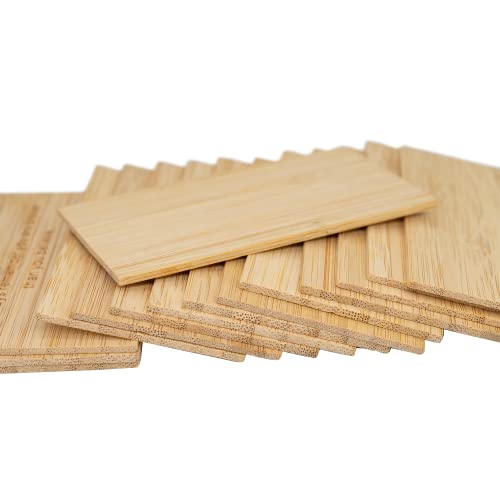 Bamboo Engraving Blanks Rectangle Bamboo Blanks Unfinished Wood Blanks 20 Pcs TFoRibbon