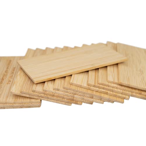 Bamboo Engraving Blanks Rectangle Bamboo Blanks Unfinished Wood Blanks 50 Pcs - WoodArtSupply