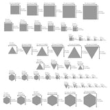 Aleks Melnyk #207 Metal Triangle Template, Square Stencil, Triangle Master, Art Hexagon Tool, Isometric Drawing Template, Lapidary, Cabochons, - WoodArtSupply
