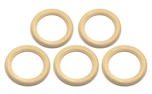 PENTA ANGEL 20Pcs Natural Wood Rings 2Inch (50mm) PENTA ANGEL