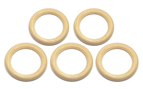 PENTA ANGEL 20Pcs Natural Wood Rings 2Inch (50mm) - WoodArtSupply