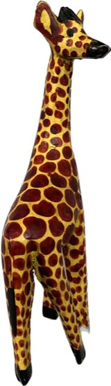 Shophaven 8" African Giraffe Wood Statue, Giraffe Wooden Art, Hand Carved Wood Decor, Giraffe Sculpture, Handmade African Art, Africa Wood Carvings, Shophaven