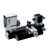 ZR® Electroplated All-metal Mini Miniature Didactical Metal Lathe 50mm Center 36W 20000RPM for Processing Aluminum,Wood, Plastic Materials (Heighten ZR