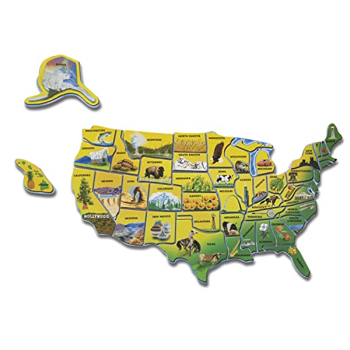 Melissa & Doug USA Map Wooden Puzzle (45 pcs) - WoodArtSupply