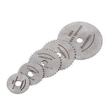 Pack of 5 Pcs Mini HSS Circular Saw Blade Cutting Blade Set with Extension Rod for Metal Cutter Power Or Wood Cutting Hilitand