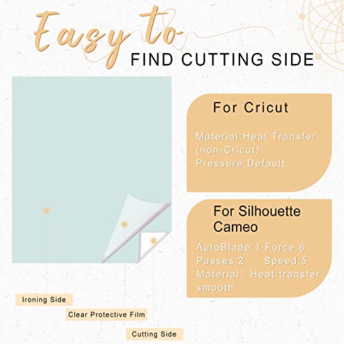 Tintnut Boho Color Heat Transfer Vinyl - 18 Sheets 12 X10 Inche Neutral Tone Brown HTV Vinyl Aqua Iron On Vinyl Beige/Brown/Tan/Light Lilac HTV for Tintnut