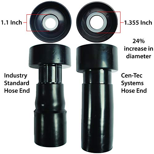 Cen-Tec Systems 94709 Quick Click 16 Ft. Hose for Home and Shop Vacuums with Expanded Multi-Brand Power Tool Adapter Set for Dust Collection, Silver Cen-Tec Systems