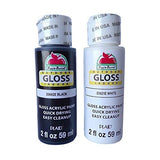 Apple Barrel Acrylic Paint Outdoor Indoor Gloss Set - Black and White (2 Ounces Each) Apple Barrel