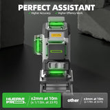 Huepar Pro Laser Level, 16 Lines Self-Leveling 4x360 Green Beam Cross Line Laser Tool, High Accuracy Professional 4D Tiling Floor Laser Level with Huepar Pro