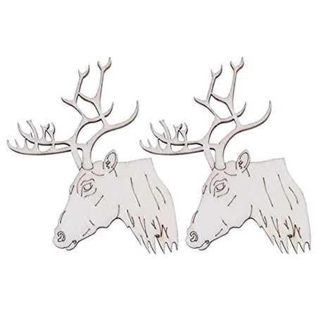 PartyKindom 10pcs christmas party favor Xmas wood Embellishments unfinished wood crafts snowflakes decoration craft wood wooden tags Christmas wooden PartyKindom