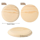 Pllieay 2Pcs 7 Inch Round Wooden Plaque Unfinished Circle Plaque, Wood Display Base for Craft Projects Pllieay