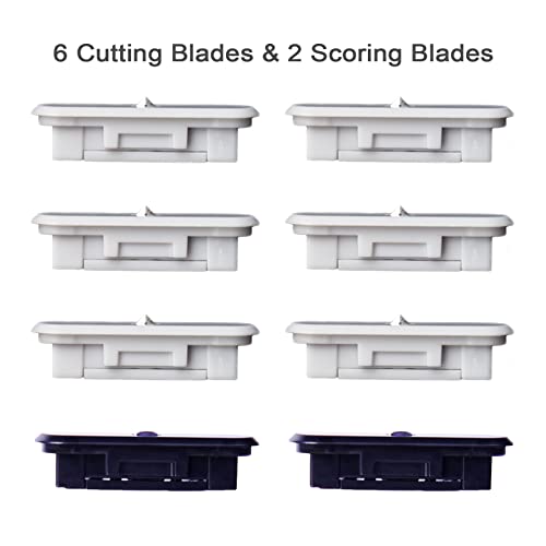 Likart 8 Pack Paper Cutter Replacement Blades for Cricut Portable Trimmer Replacement Blades for Cricut Cutter/Cricut Roll Holder/Xinart Paper LIKART