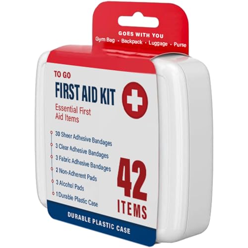 DecorRack 500 Piece First Aid Kit, 12 Individual Boxes of 42 Items Each, to-go First Aid Kits for Minor Cuts, Scrapes, Travel, Car, Home, Work, Field DecorRack