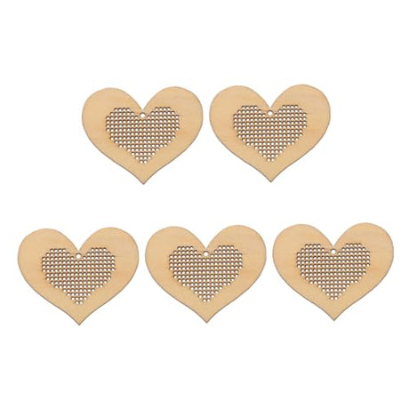 Operitacx 5pcs Cross Stitch Wood Pieces Cross for Beginners Handmade Cross Stitch Wooden Chip Decorate Ornaments Kits Wooden Cross Plate DIY Operitacx