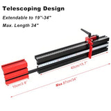 JCFANTS Precision Miter Gauge Table Saw Miter Gauge Extension Fence System with Repetitive Cut Flip Stop Telescoping Fence and Miter Track Stop for JCFANTS