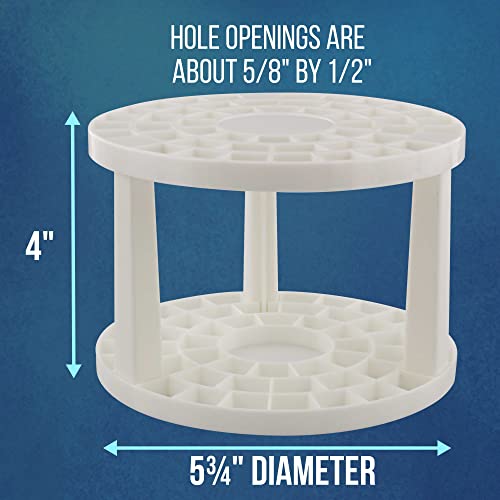 U.S. Art Supply Plastic Artist Round 50 Hole Paint Brush Holder and Organizer - Rack Holds Paintbrushes, Makeup Cosmetic Brushes, Pencils, Pens, US Art Supply