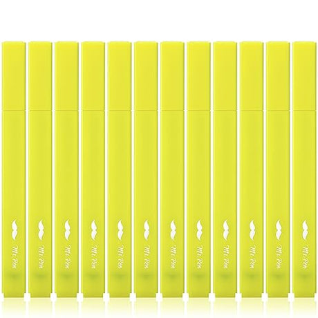 Mr. Pen- Aesthetic Highlighters, 12 pcs, Yellow, Chisel Tip, Bible Highlighters and Pens No Bleed, Bible Highlighter Pens, Cute Highlighters, No Mr. Pen