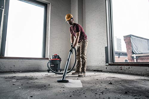 RIDGID 62698 RT0600 NXT 6-Gal. Wet Dry Shop Vacuum with Casters, 4.25 Peak HP Motor, and Pro Locking Hose, Dark Gray and Red RIDGID