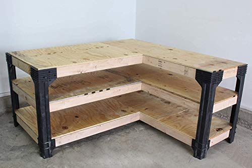 2x4basics 90165ONLMI Custom L-Shaped Workbench - WoodArtSupply