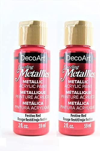 Dazzling Metallics Acrylic Paint 2oz-Festive Red