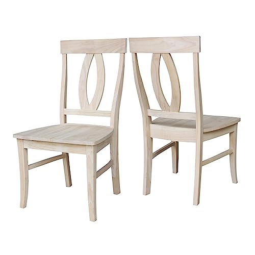 International Concepts Verona Dining Chair (Set of 2), Unfinished IC International Concepts