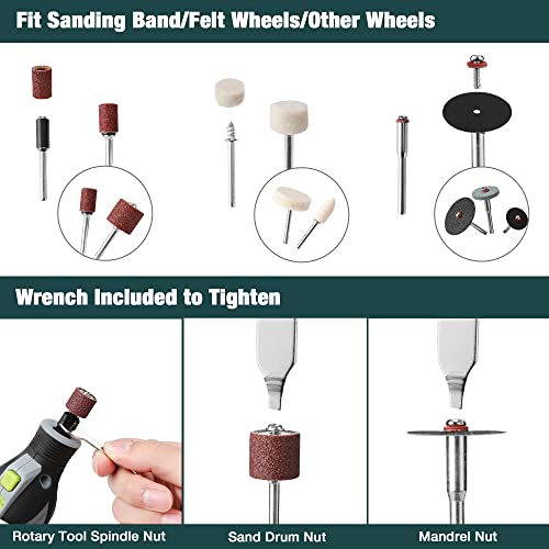 WORKPRO 306PCS Rotary Tool Accessories Kit, Fits Dremel Rotary Tool, 1/8" Shanks DIY Universal Fitment for Easy Cutting, Sanding, Grinding, Carving, - WoodArtSupply