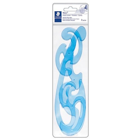 Staedtler Mars 571 Set of 3 Shapes of French Curves, 57140WP STAEDTLER