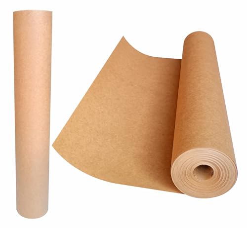 Purple Papers Brown Kraft Paper Roll | 17.8 Inch x 110 ft / 1320 inch | Perfect for Packing, Void Filling Wrapping, Kids Artwork, Gift Wrapping, Purple Papers