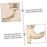 COHEALI 6 Sets DIY Dinosaur Wood Piece Dinosaurs Cutouts Kids Dinosaur Toys Unfinished Wood Cutouts Dinosaur Wood Craft Kids Educational Toys Kids COHEALI