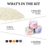 SAEUYVB Candle Making Kit, Full Set - Soy Wax, Candle Wick, Stirring Spoon, 4.4 oz Candle Jar & More - DIY Starter Scented Candles Making Kit SAEUYVB