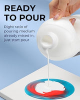 Nicpro 8 Colors Large Bulk Acrylic Pour Paint Set (33.8 oz, 1000 ml) Premixed High Flow Art Pouring Paint Supplies Kit with Silicone Pour Oil, Gloves Nicpro