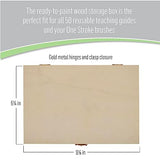 FolkArt Z' Floral One Stroke Kit, Including 10 Multi-Surface Paints, 5 Brushes, 50 Full-Color Teaching Guides, 1 Floating Medium, and a Wood Storage FolkArt