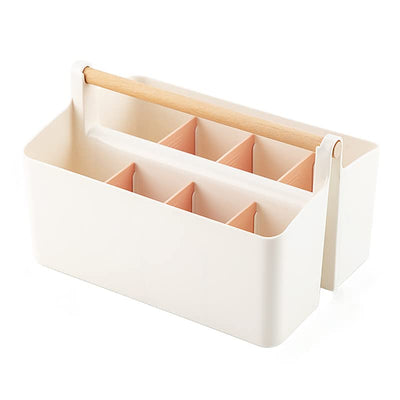 ENVIABELL Art Caddy Organizer, Plastic Art Supply Storage Organizer, Marker Organizer, Pencil Caddy with Handle, Craft Caddy with Dividers, Pen