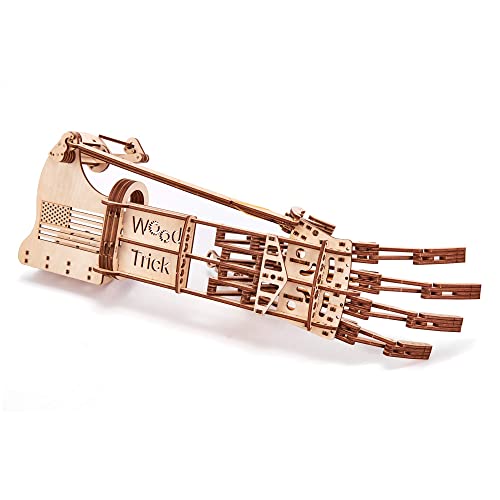 Wood Trick Wooden Robot Hand 3D Wooden Puzzle - Robotic Hand Wood Model Kit to Build Wood Trick