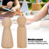 20Pcs Unfinished Wood Peg Dolls, 10 Boys and 10 Girls, Innovative DIY Wood Shapes Figures for Painting, Craft Art Projects Peg Game Biitfuu