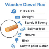 Dowel Rods Wood Sticks Wooden Dowel Rods - 1 x 48 Inch Unfinished Hardwood Sticks - for Crafts and DIYers - 10 Pieces by Woodpeckers Woodpeckers