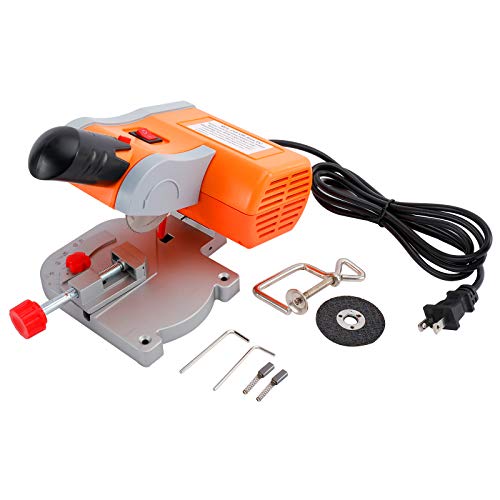 YaeKoo 110V Mini Bench Top Cut-off Miter Saw with Miter Gauge 2 Blade for Metal Wood Plastic Arts & Crafts Cutting YaeKoo