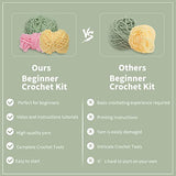 ZMAAGG Beginners Crochet Kit, Crochet Animal Kit, Knitting Kit with Yarn, Polyester Fiber, Crochet Hooks, Step-by-Step Instructions Video, Crochet ZMAAGG
