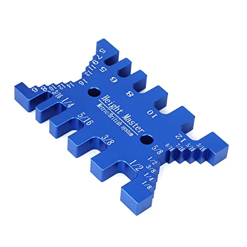 KETIPED High Precision Aluminum Dovetail Jig Metric and Imperial Tenon Caliper Card Gauge for Measuring Height Woodworking Saw Table Machine Gaps KETIPED