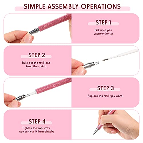 2 Pieces Weeding Pen Vinyl Pen Pin Weeding Tool Fine Point Weeding Tool Glitter Metal Vinyl Air Release or Car Puncturing Installation Retractable Epakh