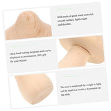 Yardwe 10pcs Wooden Mushroom Unfinished Wooden Peg Doll Micro Landscape Accessories Wood Carved Mushrooms Garden Wooden Mini Wood Mushrooms Mini Yardwe