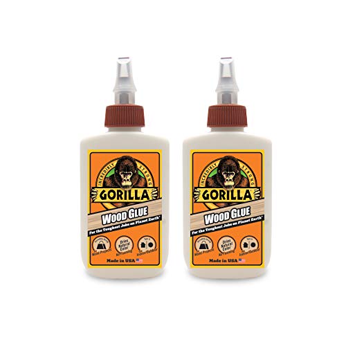 Gorilla Wood Glue, 4 Ounce Bottle, Natural Wood Color, (Pack of 2) - WoodArtSupply