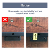 Allewie King Size Heavy Duty Platform Bed Frame with Rustic Wooden Headboard and Footboard Allewie